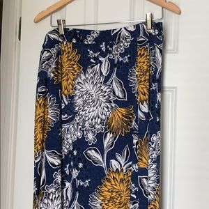 Cato blue and yellow maxi skirt!!